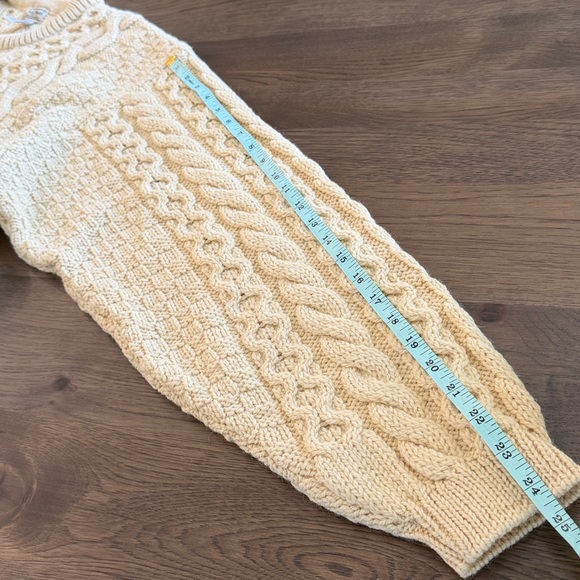 LL Bean Tall Men's XXL Cream 100% Wool Sweater - Picture 5 of 8